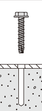 プレコンアンカーII プレキャストコンクリート用ビス 六角頭タイプ 施工方法